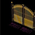 Wrought Iron Gate Courtyard Gate Entrance Gate Community Gate 3d model