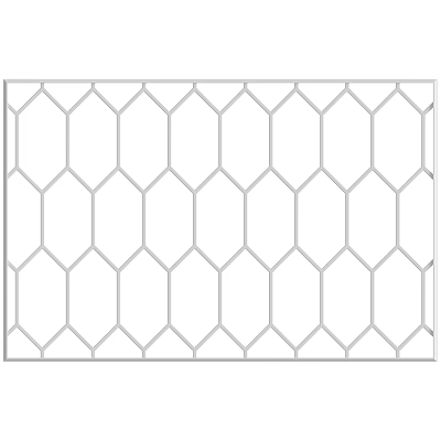 Decorative Hexagonal Grid Component With Geometric Pattern And Structural Design 3d model