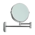 Round Wall Mounted Bathroom Mirror With Adjustable Metal Bracket Chrome Finish 3d model