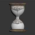 Stylish Home Decor Hourglass With Brown Wooden Top Base And Clear Glass Container For Timekeeping