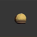 Chocolate Balls With Golden Wrapper And Nutty Crunchy Surface Design 3d model