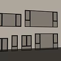 Modern windows casement windows floor-to-ceiling windows bay windows doors and windows 3d model