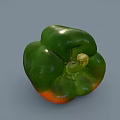 Fresh Green and Red Bell Pepper Ripe with Vibrant Colors and Smooth Skin