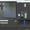 Detailed Robotic Game Movie Character With Mechanical Skeleton Standing Pose