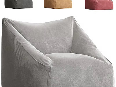 Comfortable Bean Bag Chair In Various Colors For Modern Living Room Decor 3d model