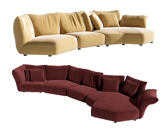 Modern Edra Multiplayer Sofa 3d model