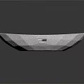 Gray Oval Textured Washbasin with Granular Surface and Reflective Base for Modern Bathroom Design
