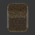 Cozy Fluffy Beige Armchair With Curved Wooden Arms And Legs Design