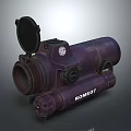 ROMEO7 Tactical Rifle Scope With Purple Design Flip Up Cover And Brand Logo