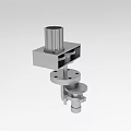 Industrial Equipment with Gears Cylindrical Components Square Base and Mechanical Structure