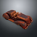 Wooden Vintage Convertible Car Featuring Classic Design And Leather Seats