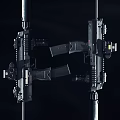 Black Tactical Rifle with Scope Silencer and Ergonomic Grip Modern Design