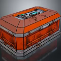 Weapon Storage Metal Case in Orange with Digital Display and Control Panel