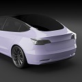 L119 Tesla Model3 purple 3d model