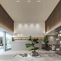 Specialty Store Interior With Wooden Walls Layered Bookshelves Green Plants And Stone Decor