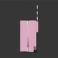 Stylish Pink Checkerboard Pattern Travel Luggage With Telescopic Handle And Wheels