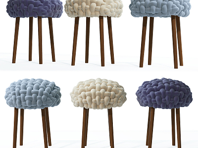 Nordic Bar Stool Mushroom Cloud Bar Chair model