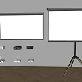 Projector Projection Screen Projector Movable Bracket Projection Equipment Host Box 3d model