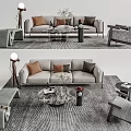 Modern sofa coffee table combination 3d model