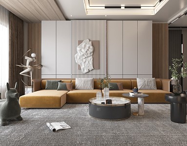 modern living room 3d model