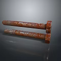 Rustic Industrial Lighting Fixture Combination Featuring Vintage Bolt Design And Metal Finish