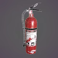 Red Fire Extinguisher As Essential Fire Equipment With Instruction Labels And Safety Illustrations