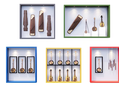 Chinese musical instruments 3d model Chinese musical instruments 3d model
