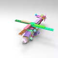 Colorful Building Blocks Helicopter Model Creative DIY Construction Playful Toy Design