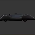 Sleek Deep Blue Concept Racing Car With Aerodynamic Design And Single Seat