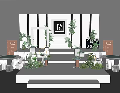Modern Wedding Scene 3d model