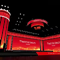 Elegant Ballroom With Red Backdrop Theatrical Beauty Theme Stage Lighting And Decor
