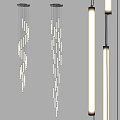 Modern Hanging Pendant Lights With Vertical Tube Design For Interior Decoration