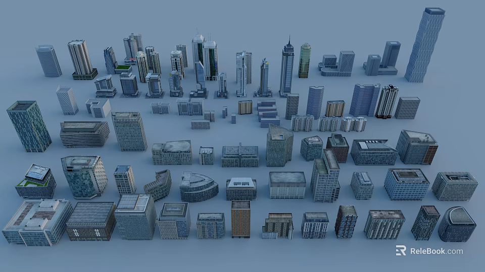 Birds Eye View Planning of Urban Architectural Layout with Diverse Building Models 3d model 