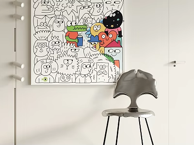 Modern children's decorative painting 3d model