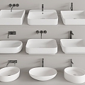 Modern wash basin counter basin wash basin 3d model