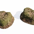 Rustic Wood And Moss Covered Stones For Natural Outdoor Decor