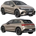 Mercedes Sleek Champagne SUV With Black Wheels Modern Design And LED Headlights