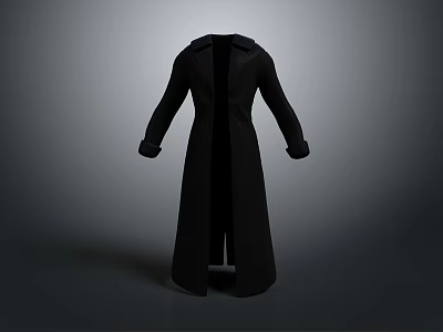 Long Clothes Long Shirt Fashion Long Shirt Coat Trenchcoat Fashion Coat Clothing Fashion 3d model