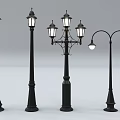 Outdoor Lights With Black Poles Various Classic Designs For Gardens And Streets