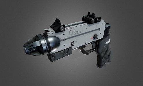 Sci-fi laser pistol 3d model