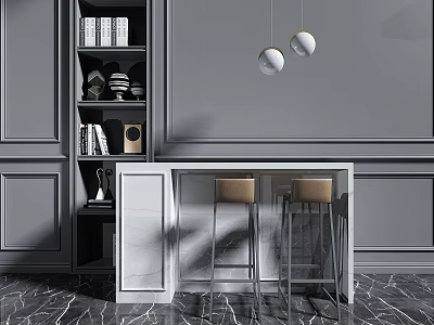 Modern style bar 3d model