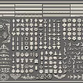 European-style Carved Component Corner Gypsum Carved Pattern 3d model