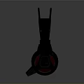 Modern Over Ear Headphones With Sleek Design Red Accents And Glossy Finish