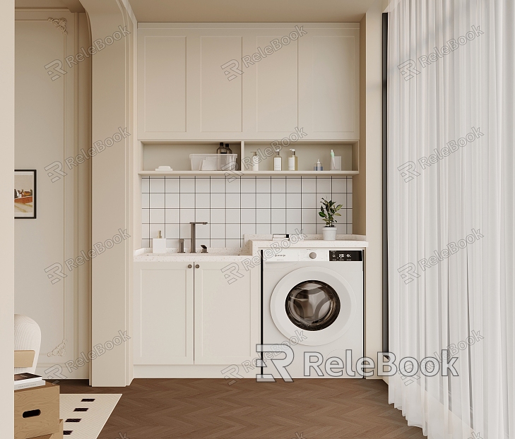 Balcony Laundry Cabinet model