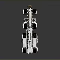 Modular Industrial Transport Vehicle With Multiple Wheeled Units White Black Design