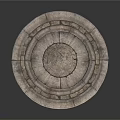 Rustic Circular Stone Structure With Intricate Interlocking Patterns And Textured Design 3d model