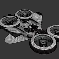 Futuristic White Aircraft Design With Multiple Rotors And Aerodynamic Body Structure
