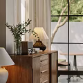 Modern Hotel Room With King Bed Gray Headboard White Bedding Wall Art And Large Windows
