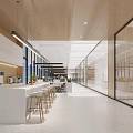 Modern Sleek Minimalist Enterprise Reception Desk With Bright Spacious Elegant Office Lobby Interior Design