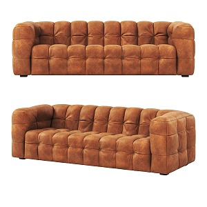 Nordic simple double sofa 3d model